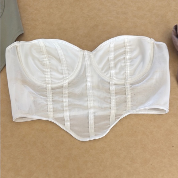 Boohoo Tops - Boohoo White Structured Bandeau Top